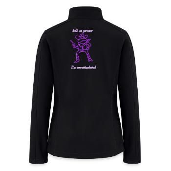 overstimulated cowboy frog - Women’s Soft Shell Jacket - black - Back