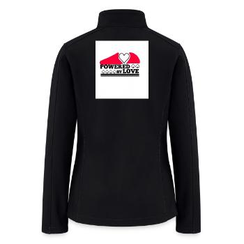 Powered by Love - Cute Couple T-Shirt - Women’s Soft Shell Jacket - black - Back