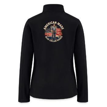 American Made – Blue Collar Raised - Women’s Soft Shell Jacket - black - Back