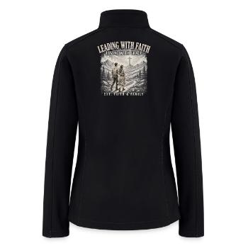 Leading With Faith – Loving With Grace - Women’s Soft Shell Jacket - black - Back