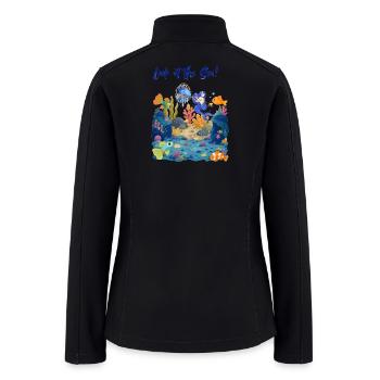 Look at the Sea Mermaid Scene - Women’s Soft Shell Jacket - black - Back