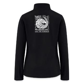 Pangolin Conservation Rustic Art - Women’s Soft Shell Jacket - black - Back