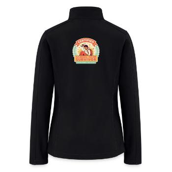 Certified School Year Survivor Badge - Women’s Soft Shell Jacket - black - Back