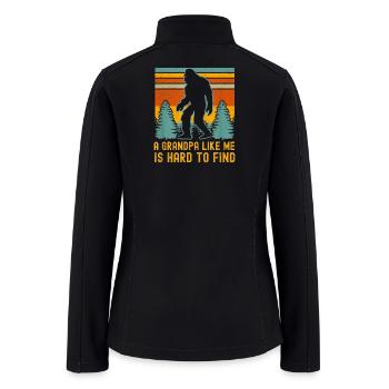 Bigfoot Grandpa Hard To Find - Women’s Soft Shell Jacket - black - Back