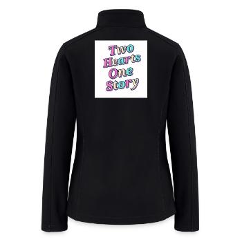 Two Hearts One Story - Couples Matching T-Shirt - Women’s Soft Shell Jacket - black - Back
