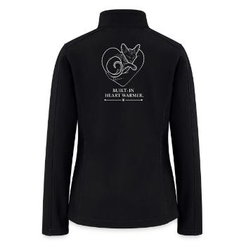 Sphynx Heart Warmer - Women’s Soft Shell Jacket - black - Back