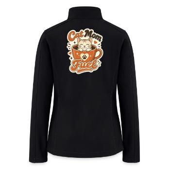 Cat_Mom_Fuel_Coffee_Cup_T-Shirt - Women’s Soft Shell Jacket - black - Back