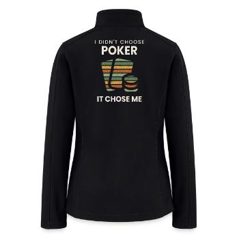 Funny Poker Shirt Card Player Gift Idea - Women’s Soft Shell Jacket - black - Back