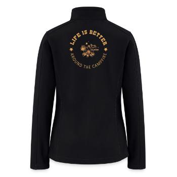 Life Is Better Around the Campfire - Women’s Soft Shell Jacket - black - Back