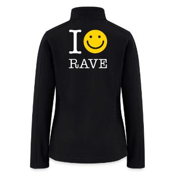 I LOVE RAVE - Women’s Soft Shell Jacket - black - Back