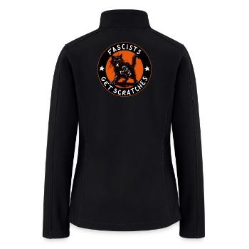 Cats Against Fascists Orange Version  - Women’s Soft Shell Jacket - black - Back
