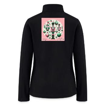 Pastel Nutcracker Holiday Medley - Women’s Soft Shell Jacket - black - Back
