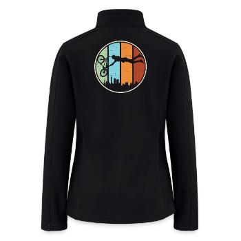 Urban BMX Circle Silhouette - Women’s Soft Shell Jacket - black - Back