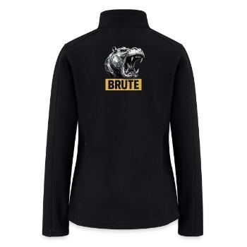 Geometric Fierce hippopotamus Logo - Women’s Soft Shell Jacket - black - Back