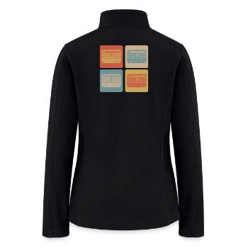Retro Cassette - Vintage Music Design - Women’s Soft Shell Jacket - black - Back