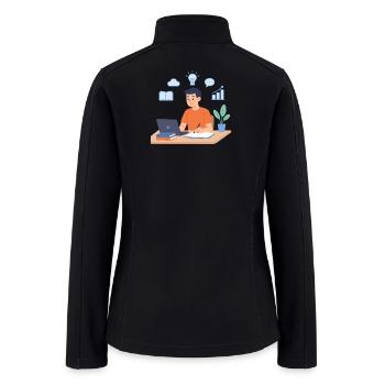 Innovative Brainstorming Themed Design - Women’s Soft Shell Jacket - black - Back