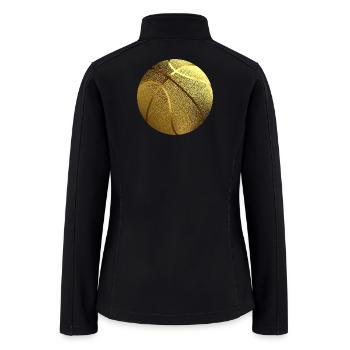 Gold Basketball Trophy MVP Award Basketball Player - Women’s Soft Shell Jacket - black - Back