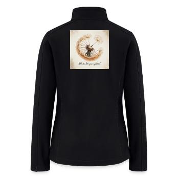 Bloom Where You're Planted Dandelion - Women’s Soft Shell Jacket - black - Back