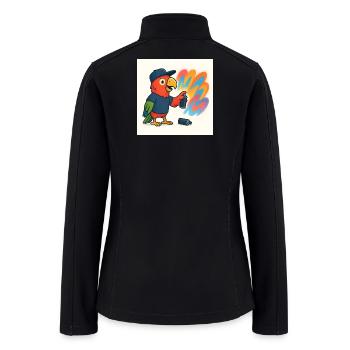 Parrot Graffiti Sprayer - Women’s Soft Shell Jacket - black - Back