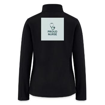 Proud Nurse Stethoscope - Women’s Soft Shell Jacket - black - Back