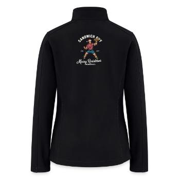 Sandwich Guy Merry Resistmas - Women’s Soft Shell Jacket - black - Back