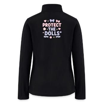 Protect the Dolls Pastel Typography - Women’s Soft Shell Jacket - black - Back
