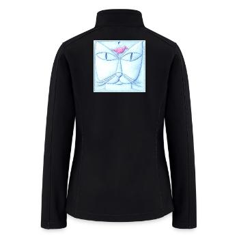 Cat and Bird after Klee - Women’s Soft Shell Jacket - black - Back