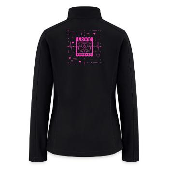 Love Forever Neon Stamp - Women’s Soft Shell Jacket - black - Back