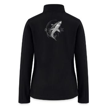 Shark Circle Mono Graphic - Women’s Soft Shell Jacket - black - Back