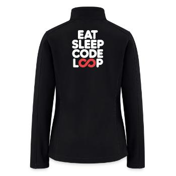 Eat Sleep Code Loop Programmer Humor - Women’s Soft Shell Jacket - black - Back