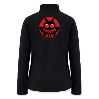 Mini Moonlit Mothman of DOOOOOOM - Women’s Soft Shell Jacket - black - Back