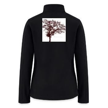Rooted in Peace: Silhouette Tree - Women’s Soft Shell Jacket - black - Back
