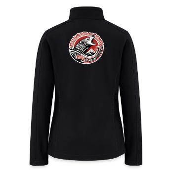 Howling Wolf Circle Night - Women’s Soft Shell Jacket - black - Back