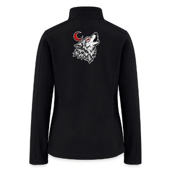 Crimson Moon Howl Wolf - Women’s Soft Shell Jacket - black - Back