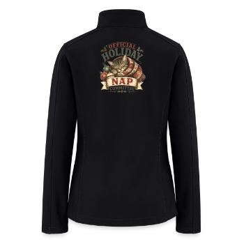 Official Holiday Nap Committee Cat - Women’s Soft Shell Jacket - black - Back