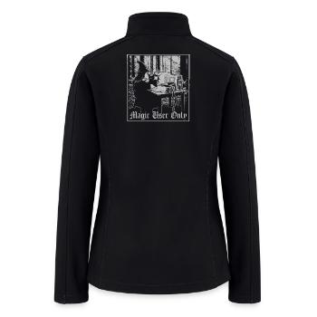 Magic User Only – Retro Wizard Computer Meme - Women’s Soft Shell Jacket - black - Back
