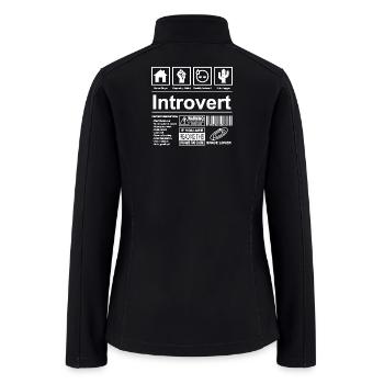 Introvert Space Lover Tee - Women’s Soft Shell Jacket - black - Back