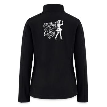 My Porch Is Calling - Country Humor - Women’s Soft Shell Jacket - black - Back