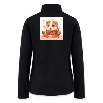 Lunar Guinea Pig Festive Robe Chinese New Year - Women’s Soft Shell Jacket - black - Back