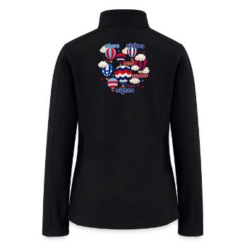 Stars Stripes Nights Knitted Balloons - Women’s Soft Shell Jacket - black - Back