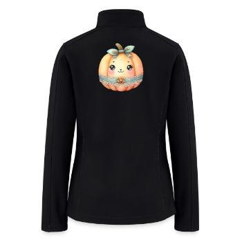 Pastel Kawaii Pumpkin Lace - Women’s Soft Shell Jacket - black - Back