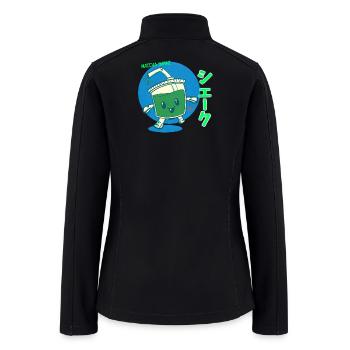 Matcha Buddy Cup Pop - Women’s Soft Shell Jacket - black - Back
