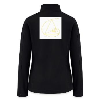 Golden Spiral Triangle Geometry - Women’s Soft Shell Jacket - black - Back