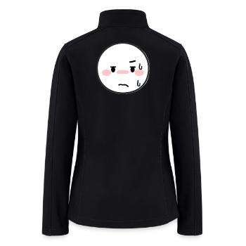 Anxious  Face with Sweat - Women’s Soft Shell Jacket - black - Back