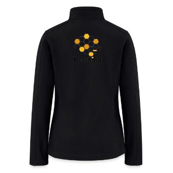 Bee Kind Hex Pattern - Women’s Soft Shell Jacket - black - Back