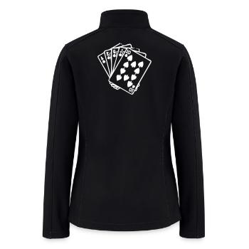Poker Card Deck - Women’s Soft Shell Jacket - black - Back