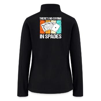 Spades Card Game Casino Player - Women’s Soft Shell Jacket - black - Back