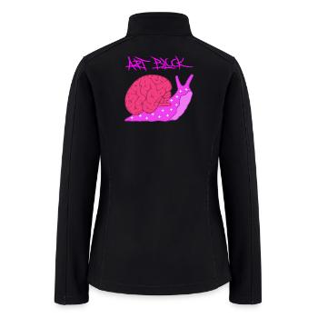 Art Block Snail Brain Surreal Illustration - Women’s Soft Shell Jacket - black - Back