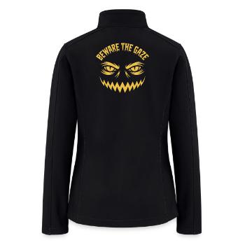 Beware the Gaze Halloween Design - Women’s Soft Shell Jacket - black - Back