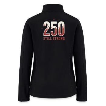 250 Still Strong Flame USA Anniversary July 4 - Women’s Soft Shell Jacket - black - Back